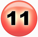 the Powerball is 11 